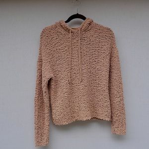 Love Tree popcorn sweater, blush pink, size L